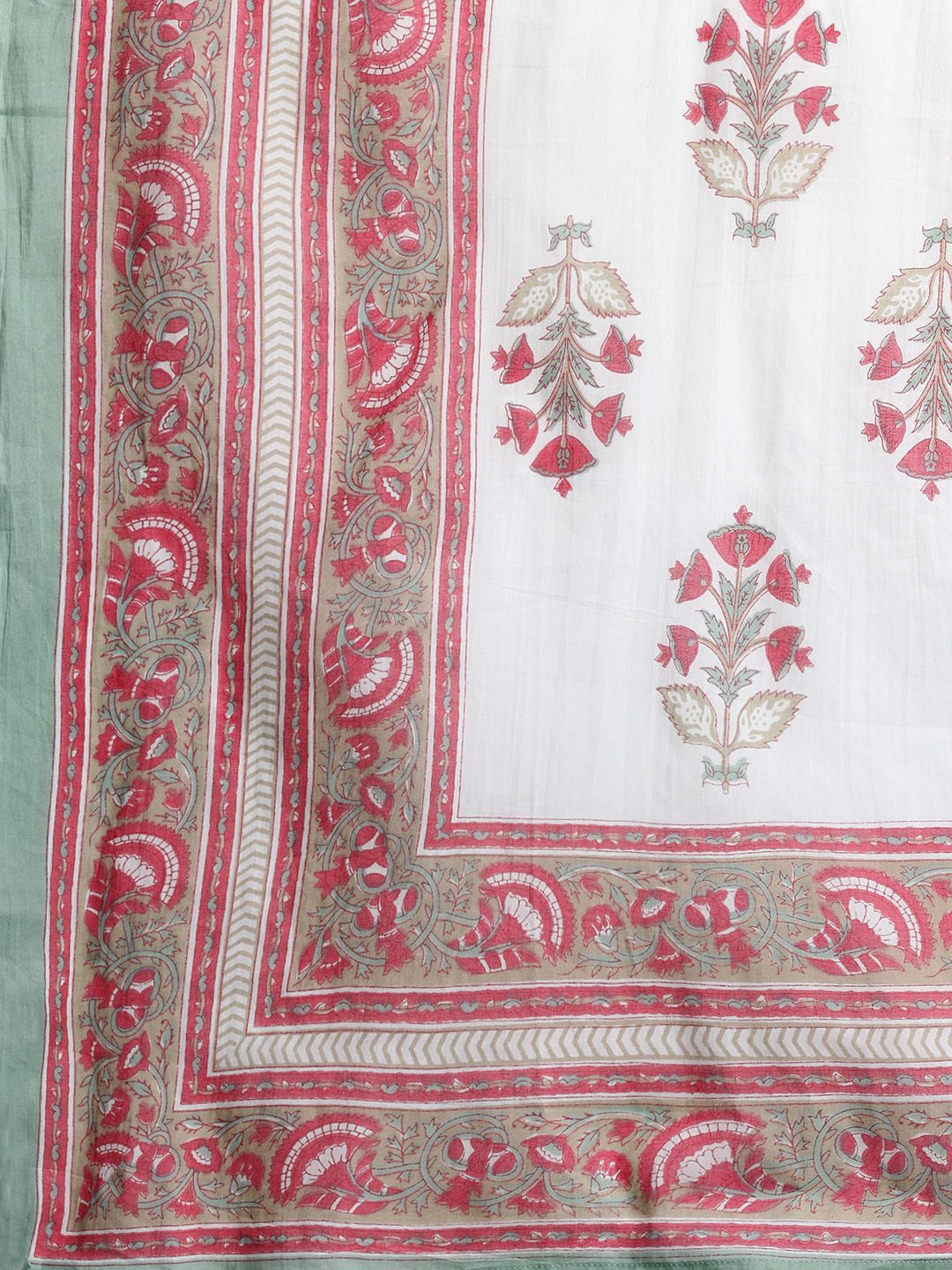 Indyancart IE Floral Printed Pure Cotton Kurta with Salwar & With Dupatta