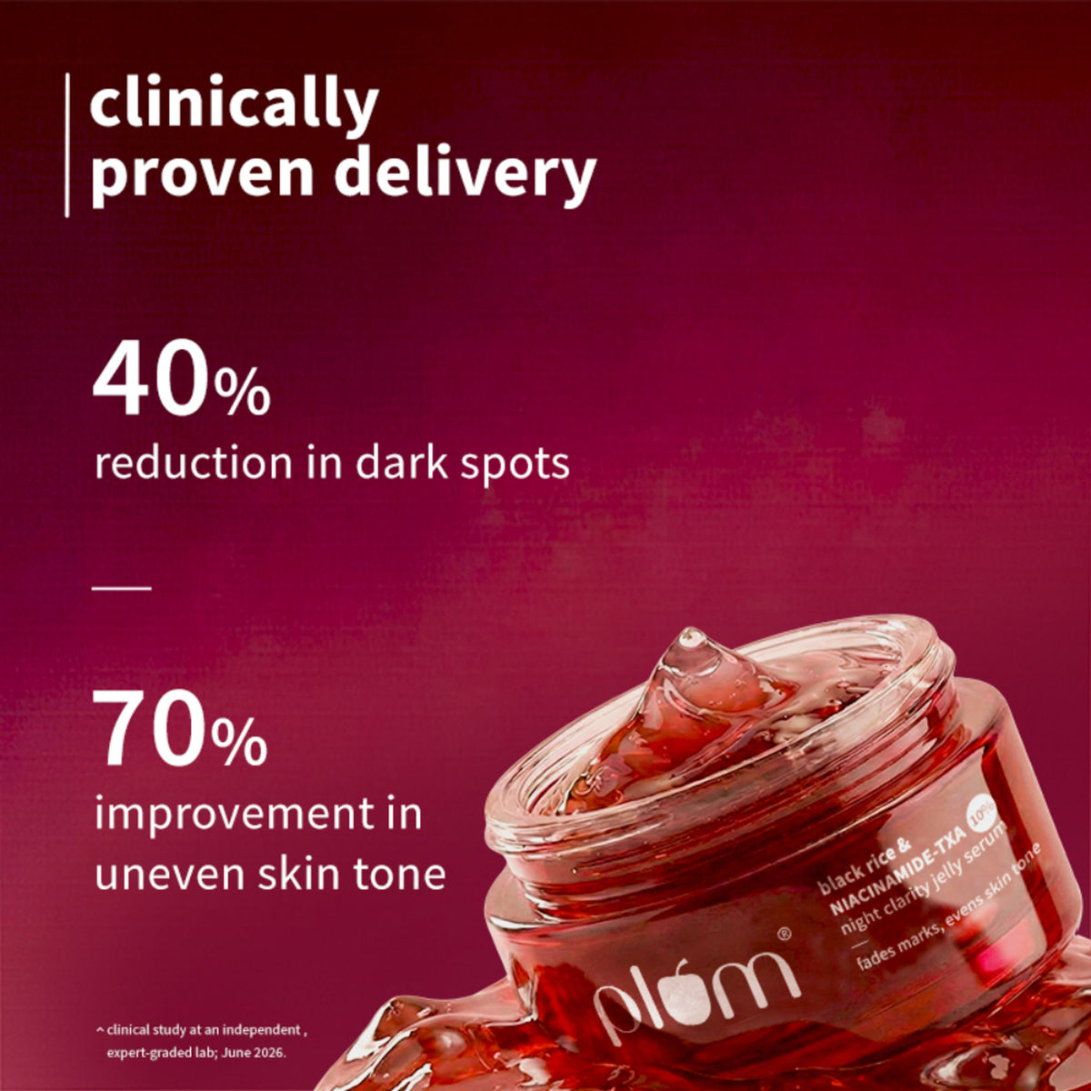 Plum Black Rice & Niacinamide-TXA 10% Night Clarity Jelly Serum