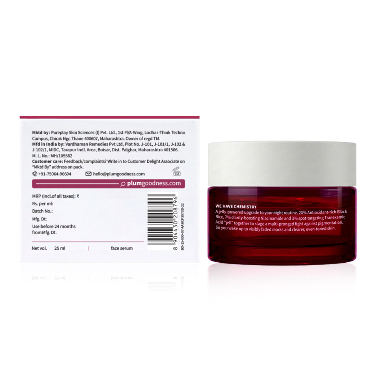 Plum Black Rice & Niacinamide-TXA 10% Night Clarity Jelly Serum