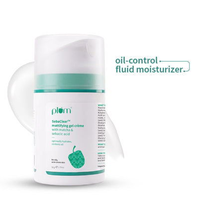 Plum SebaclearTM Mattifying Gel Crème With Matcha & Sebacic Acid