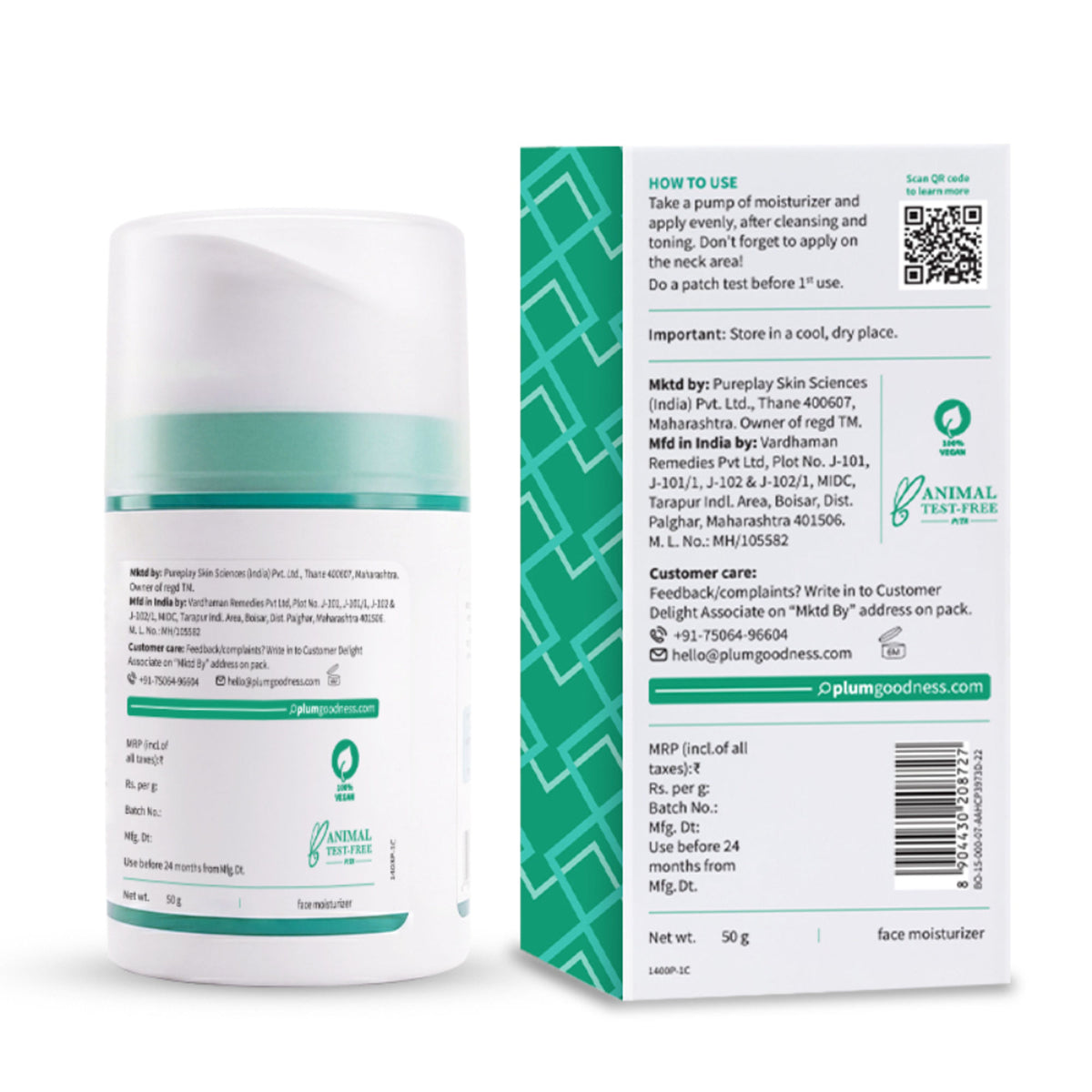 Plum SebaclearTM Mattifying Gel Crème With Matcha & Sebacic Acid