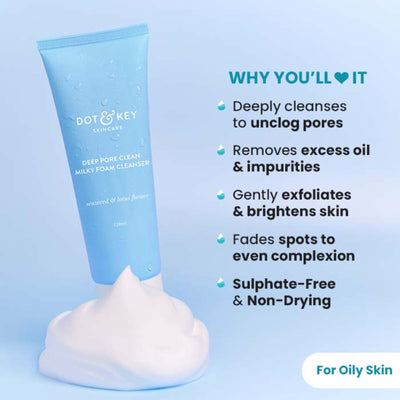 Dot & Key Deep Pore Clean Milky Foam Cleanser