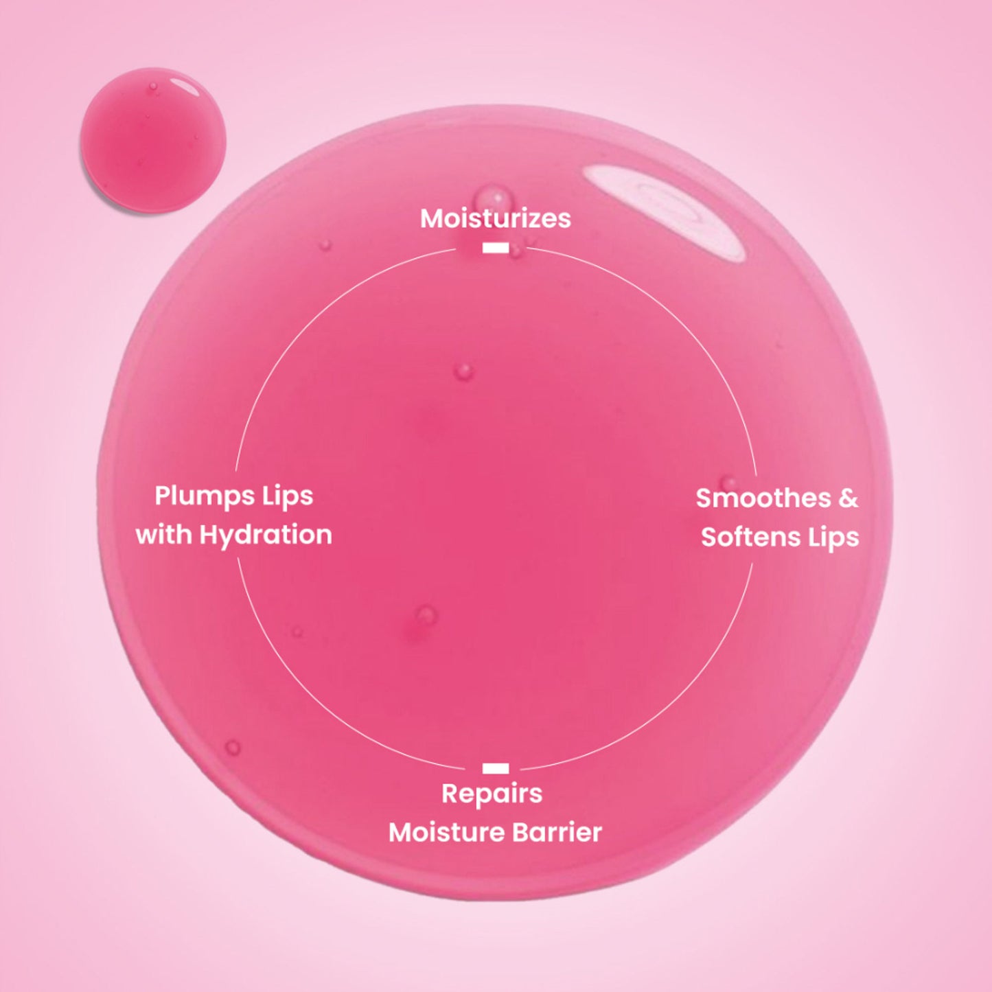 Hyphen Tinted Lip Balm - Marshmallow, 1% Vit E, 2% Squalane & Peptides, Brightens & Moisturizes