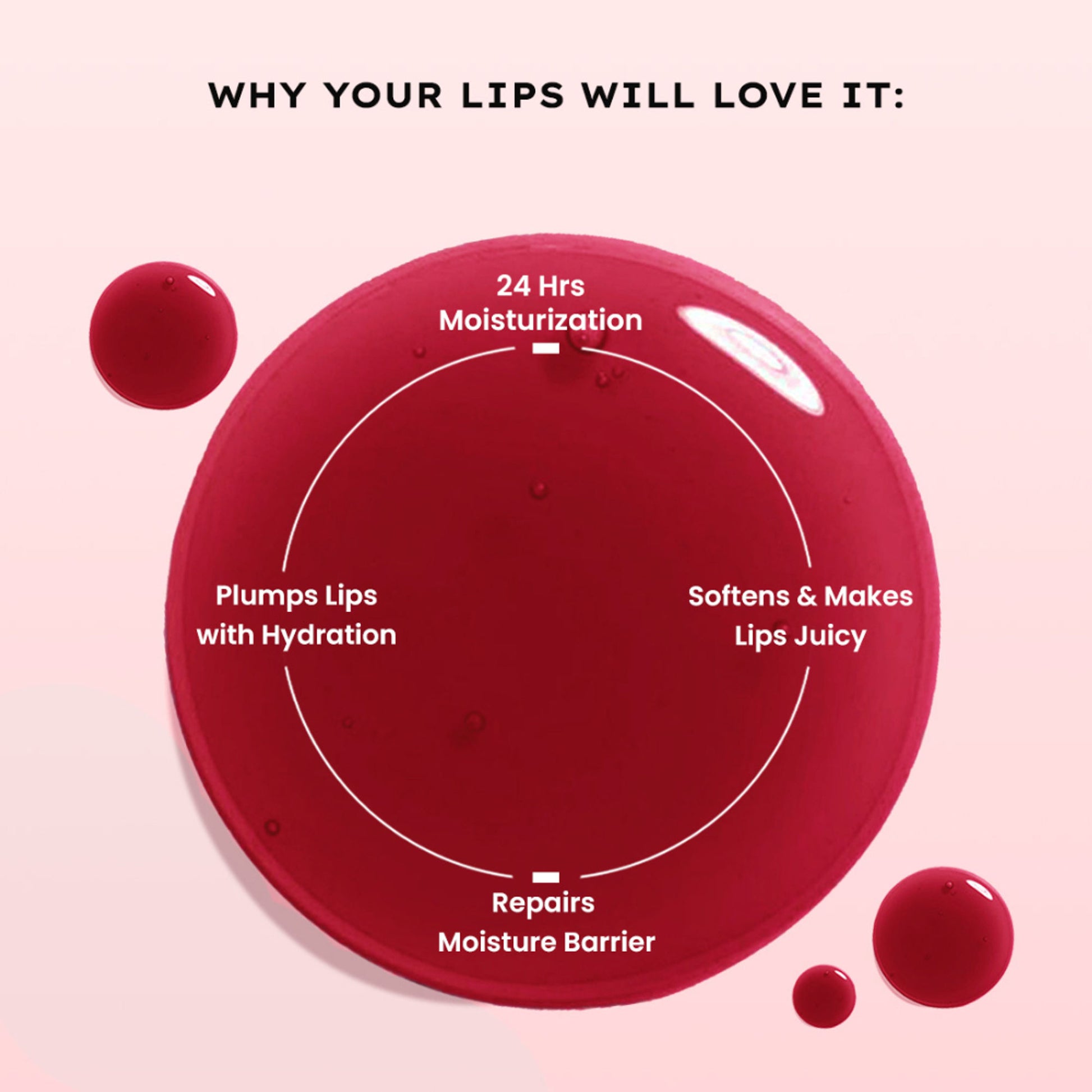 Hyphen Tinted Lip Balm, Brightens Dark & Dry Lips - 1% Vitamin E, Peptide & Squalane - Jelly Glaze