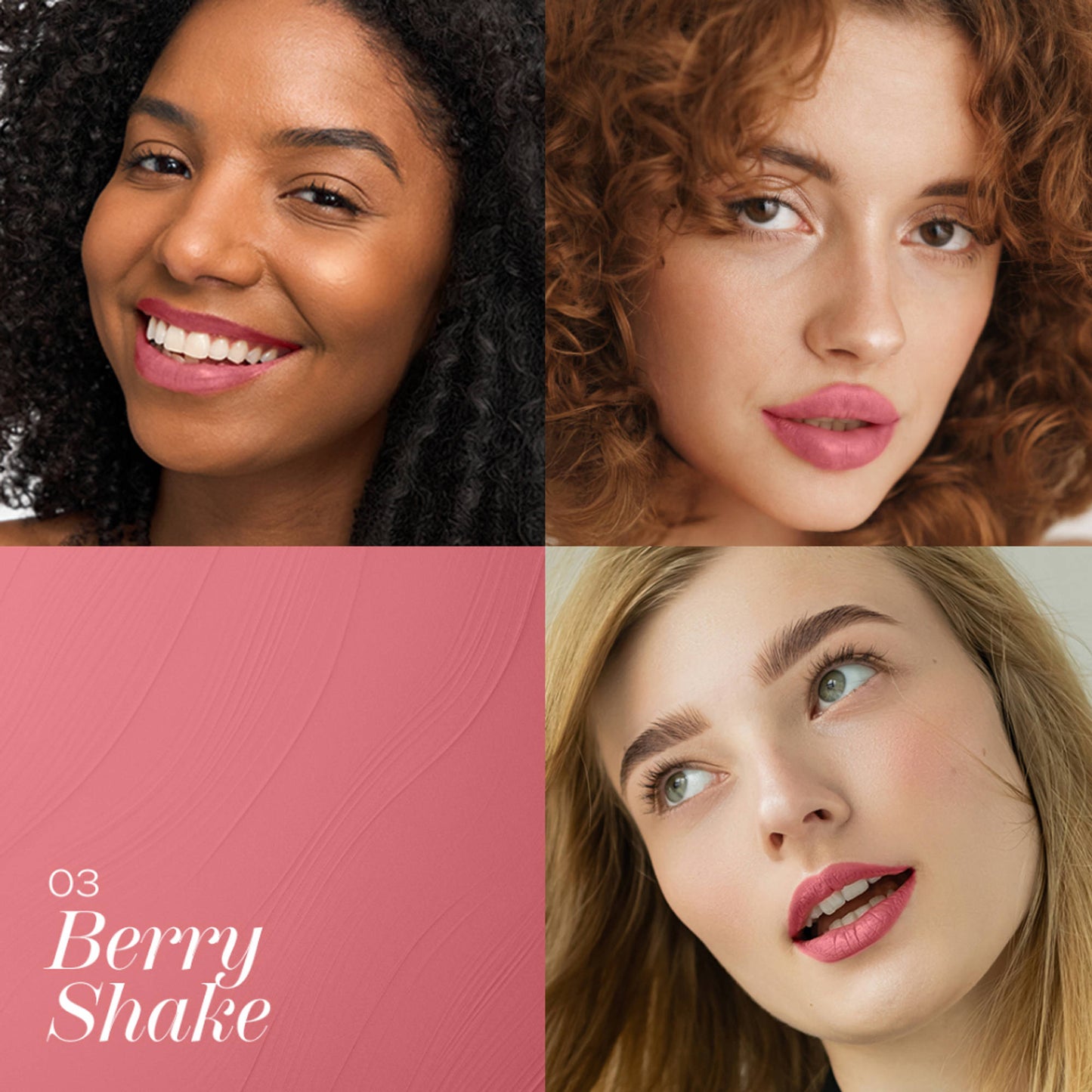 Eveline Cosmetics Variete Satin Matt Lip Liquid Lipstick - 03 Berry Shake
