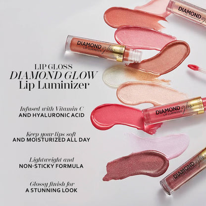 Eveline Cosmetics Lip Gloss Diamond Glow Lip Luminizer - 04 Raspberry Sorbet