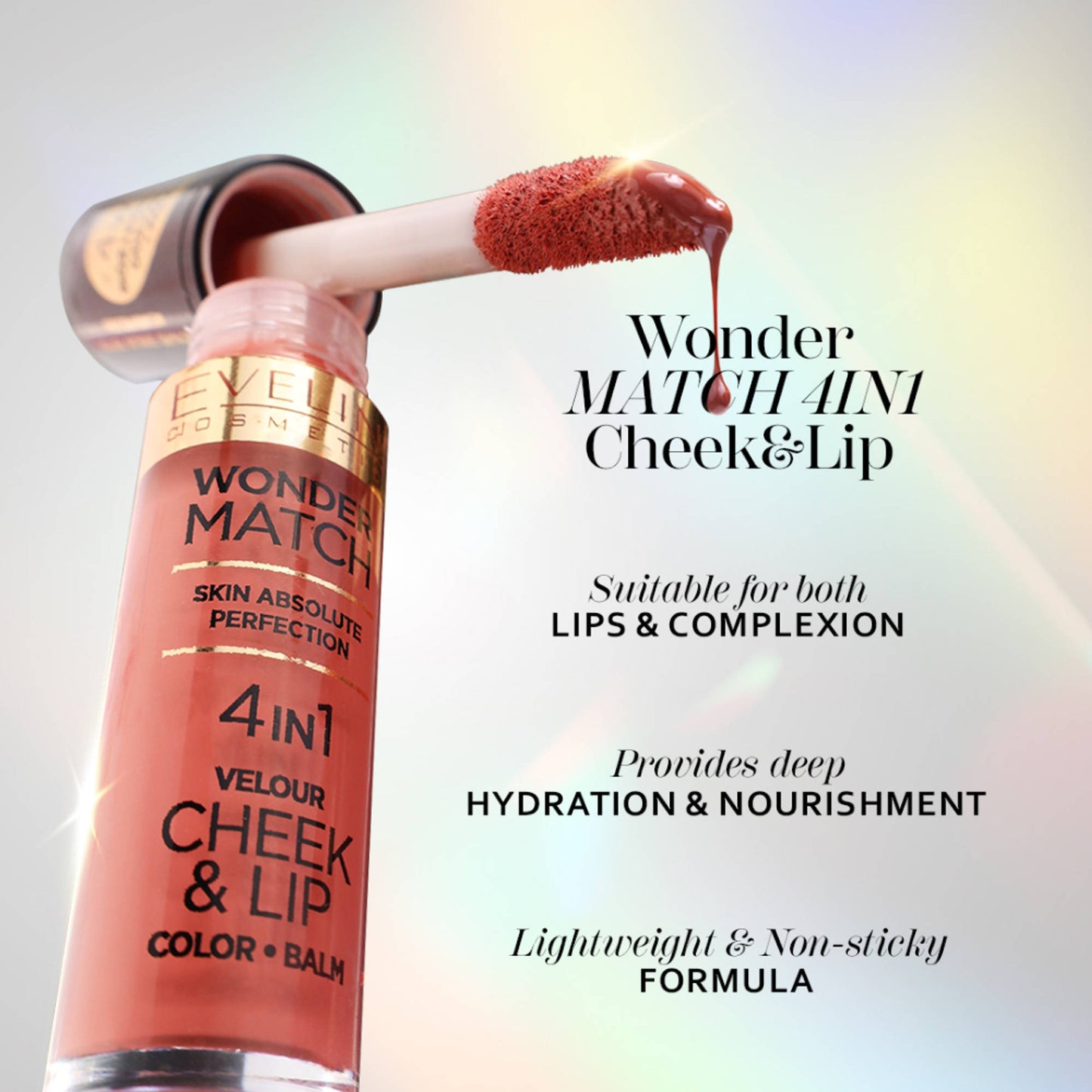Eveline Cosmetics Wonder Match 4 In 1 Cheek & Lip - 01