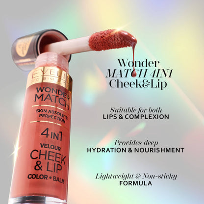 Eveline Cosmetics Wonder Match 4 In 1 Cheek & Lip - 02