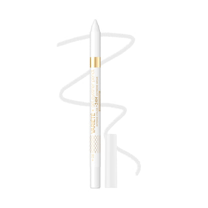 Eveline Cosmetics Variete Gel Eyeliner Pencil in white, showing the smooth pencil tip and sleek packaging.