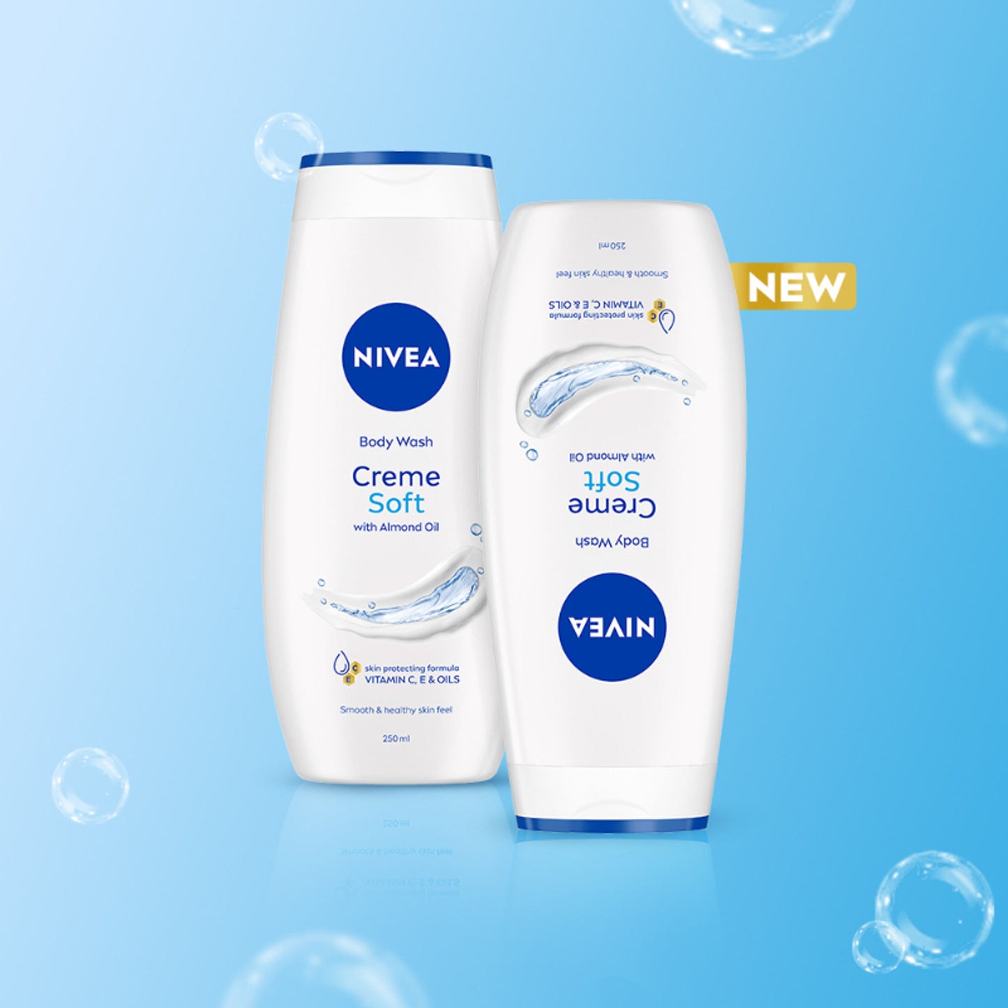 NIVEA Body Wash- Creme Soft Naturally Clean & Healthy Skin Natural Almond Oil