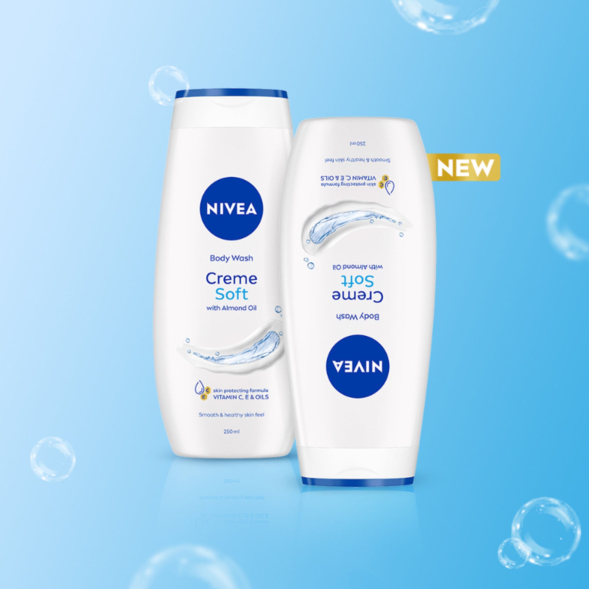 NIVEA Body Wash- Creme Soft Naturally Clean & Healthy Skin Natural Almond Oil