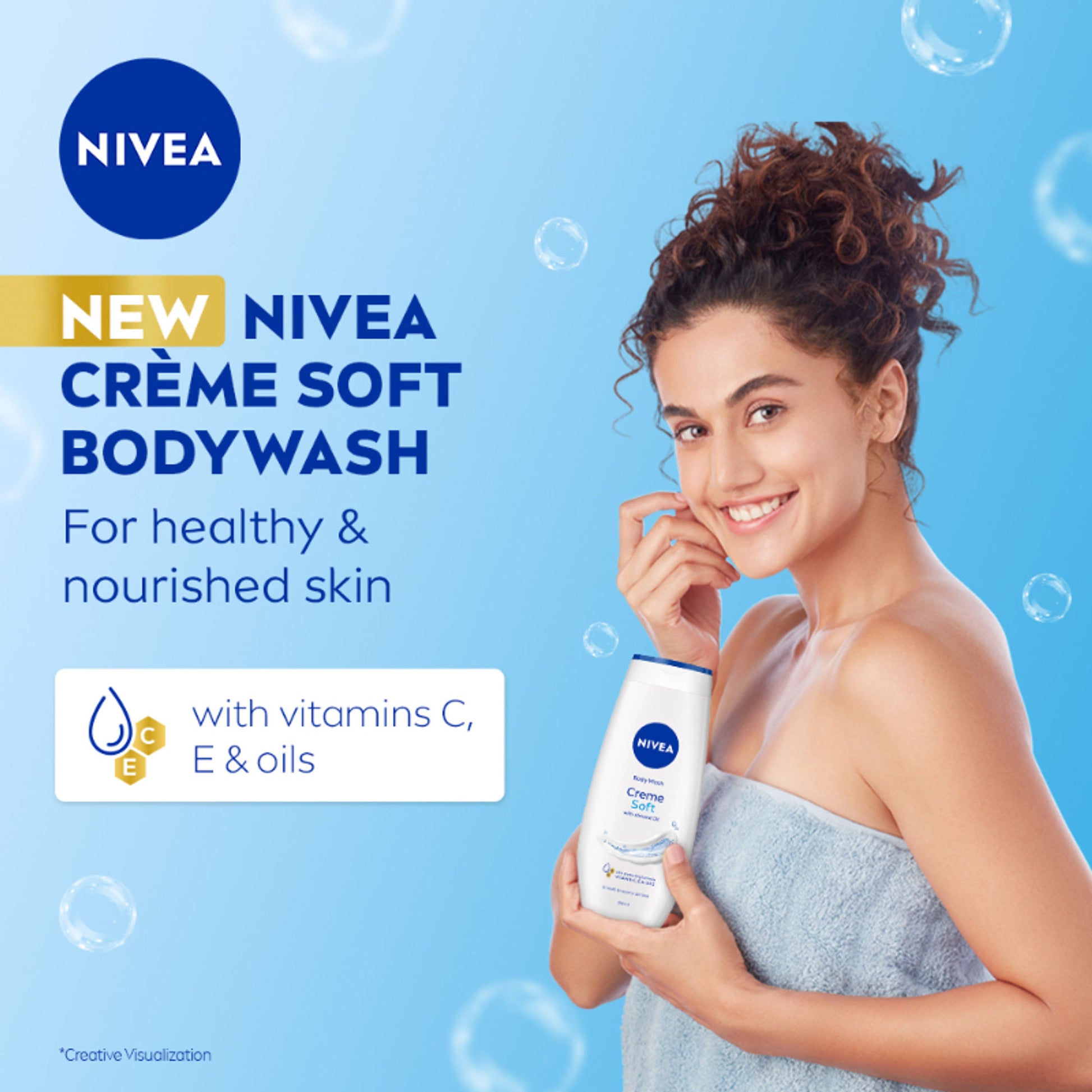NIVEA Body Wash- Creme Soft Naturally Clean & Healthy Skin Natural Almond Oil