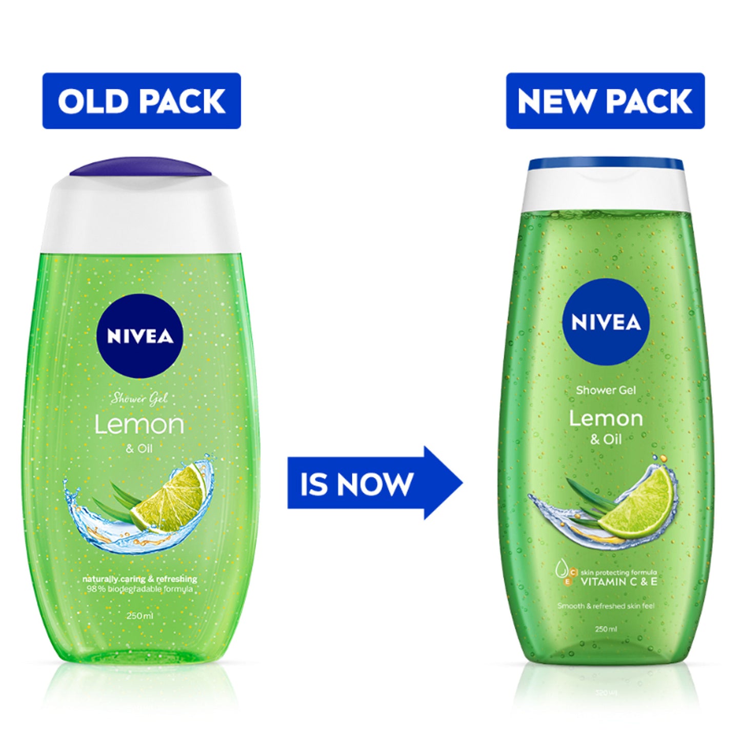 NIVEA Body Wash, Lemon & Oil Shower Gel, Pampering Care & Refreshing Scent of Lemon