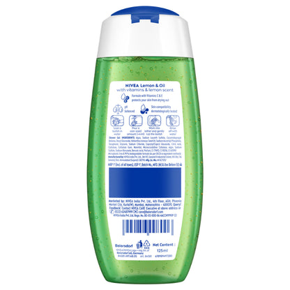 NIVEA Body Wash, Lemon & Oil Shower Gel, Pampering Care & Refreshing Scent of Lemon