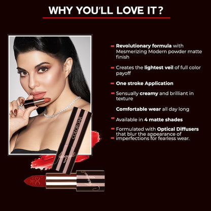Colorbar X Jacqueline Sinful Matte Lipcolor - Mistress- 025