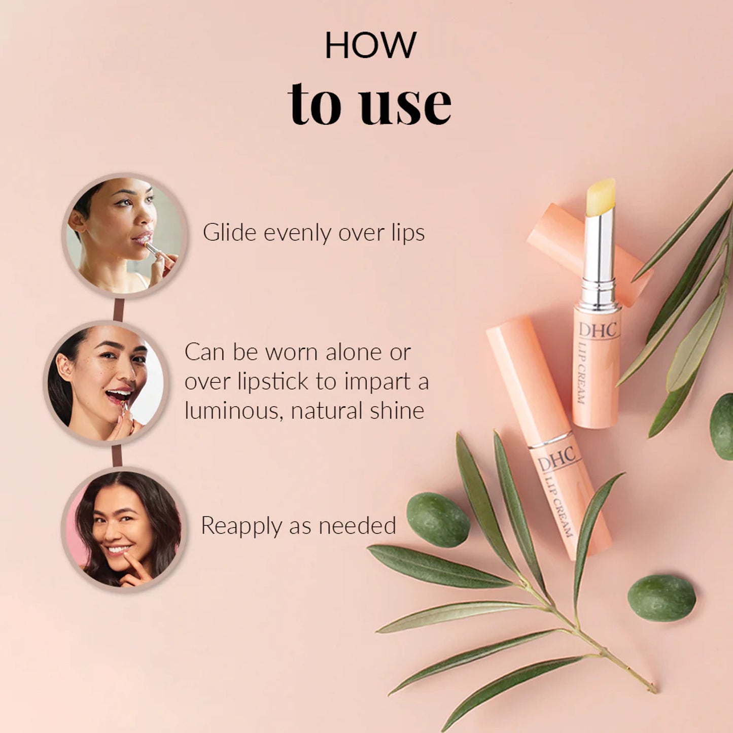 DHC Beauty Lip Cream (Lip Balm) For Dry Chapped Lips - Day Long Moisturizing Lip Mask