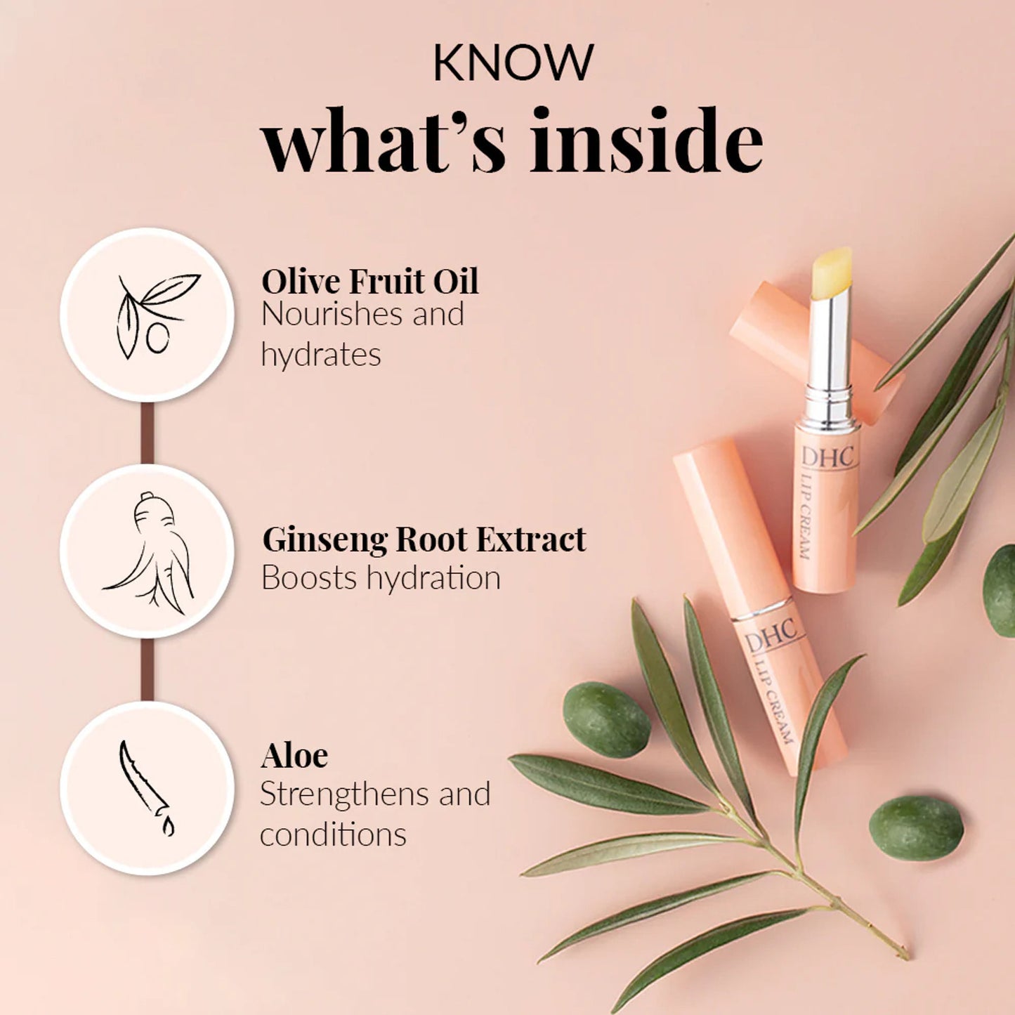 DHC Beauty Lip Cream (Lip Balm) For Dry Chapped Lips - Day Long Moisturizing Lip Mask