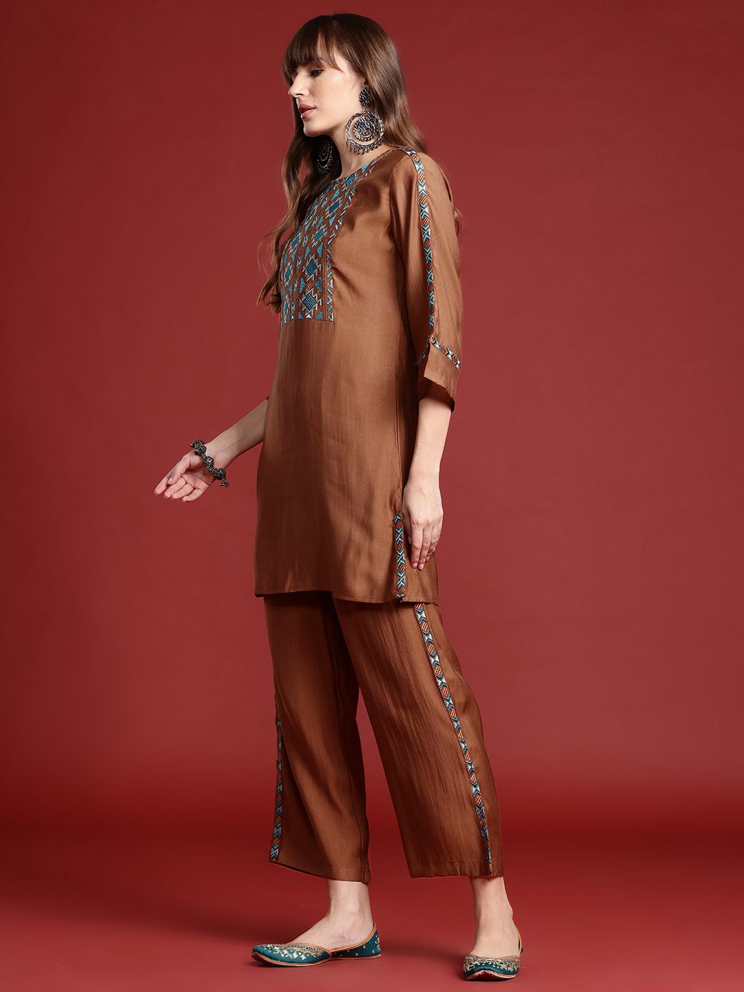 Dhiyona IE Brown Women Co-Ord Set