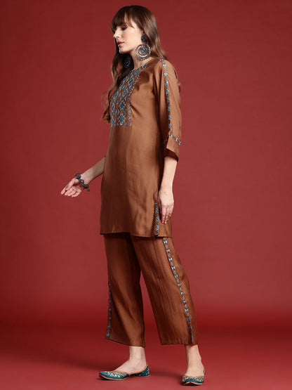 Dhiyona IE Brown Women Co-Ord Set