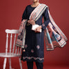 Dhiyona IE Floral Embroidered Thread Work Kurta With Trousers & Dupatta