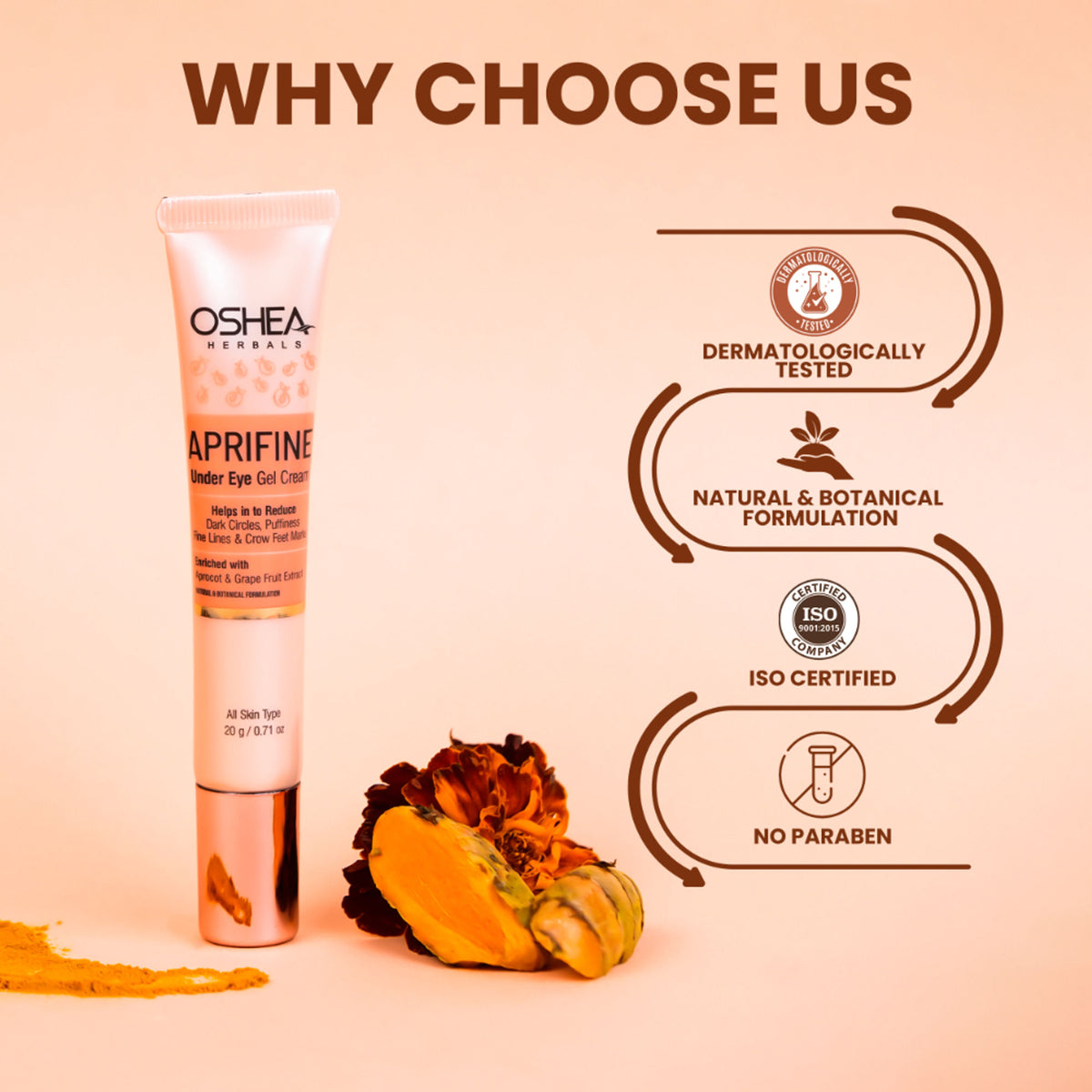Oshea Herbals Aprifine Apricot Cream For Under Eye Dark Circle