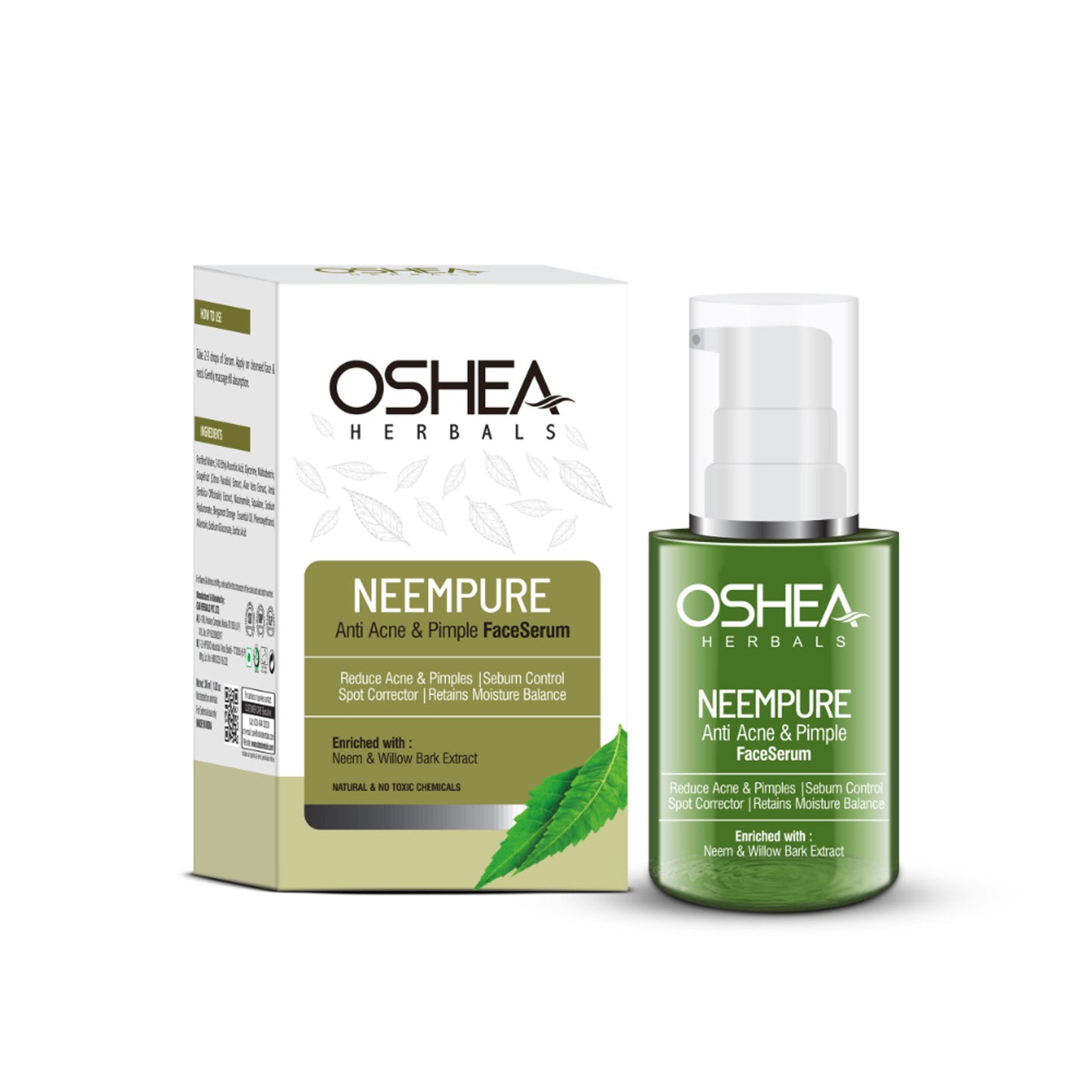 Oshea Herbals Neempure Anti-Acne Face Serum With Neem & Willow Bark Extracts Reduces Acne & Pimples