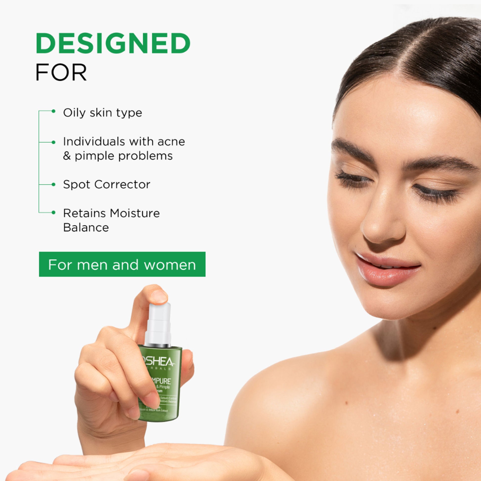 Oshea Herbals Neempure Anti-Acne Face Serum With Neem & Willow Bark Extracts Reduces Acne & Pimples