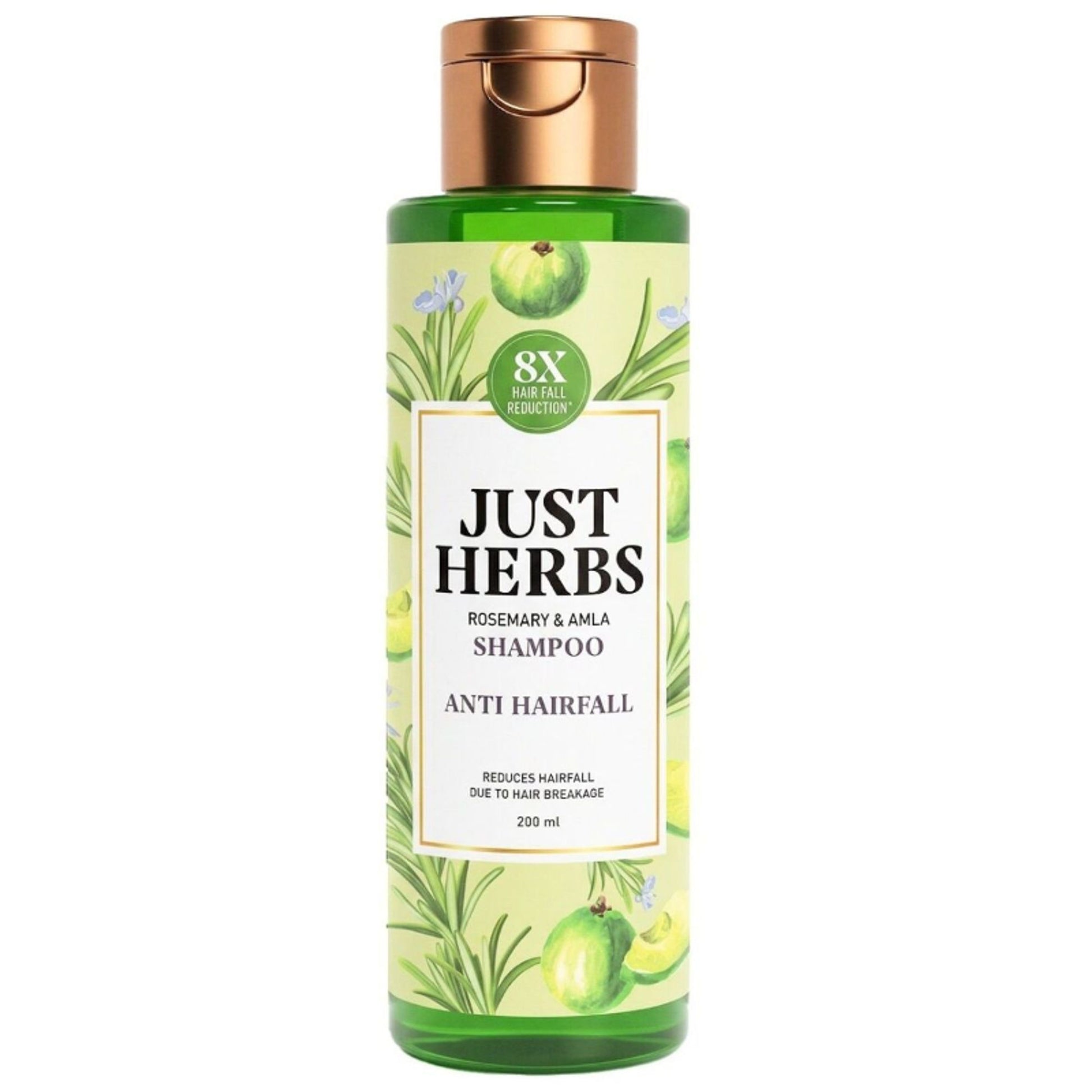 Just Herbs 8 In 1 Root Nourishing Shampoo, Amla & Neem, Normal To Oily Hair