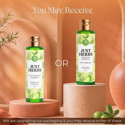 Just Herbs 8 In 1 Root Nourishing Shampoo, Amla & Neem, Normal To Oily Hair