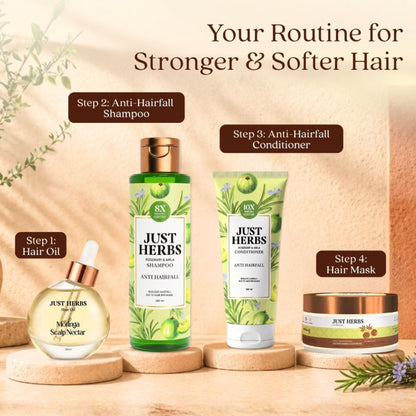 Just Herbs 8 In 1 Root Nourishing Shampoo, Amla & Neem, Normal To Oily Hair