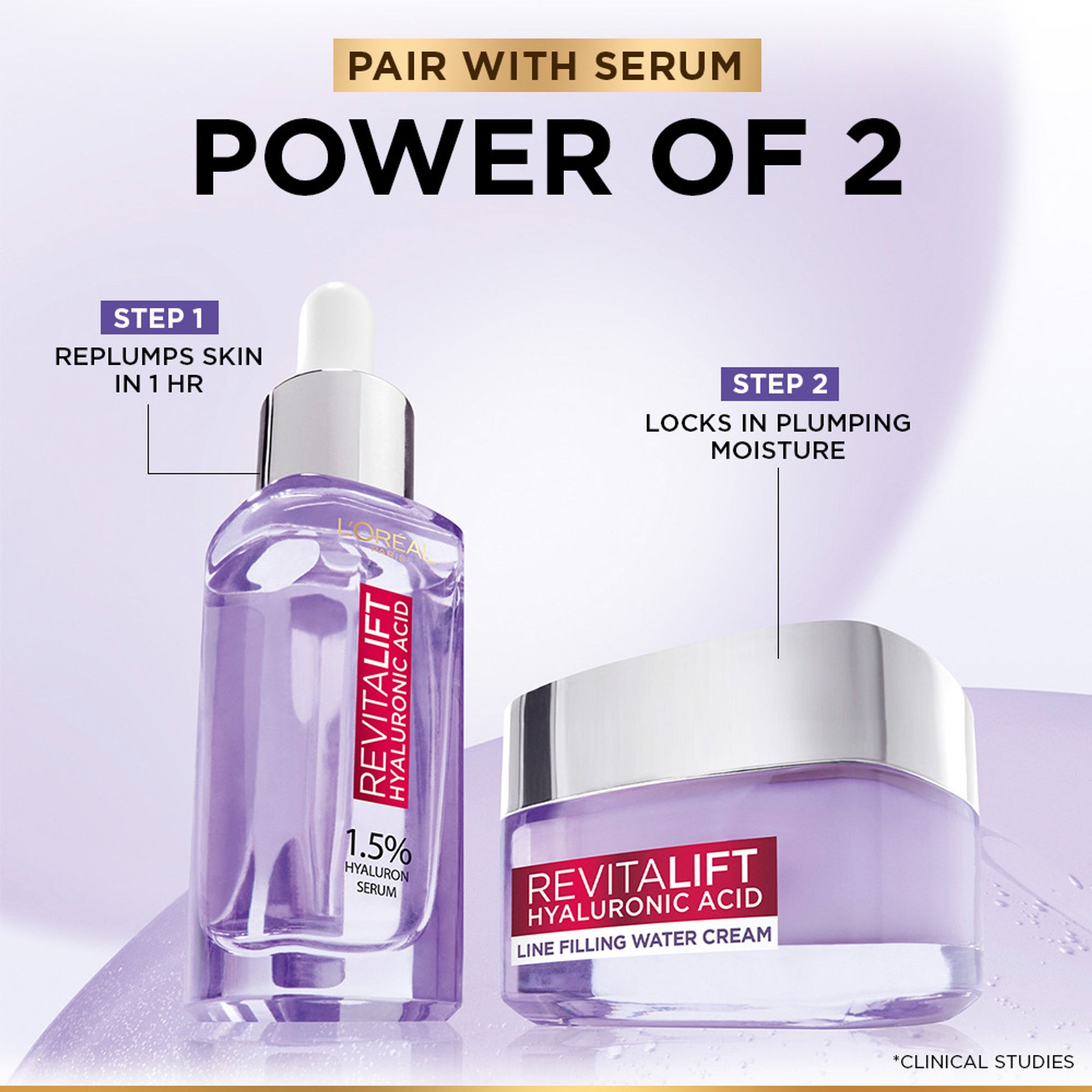 L'Oreal Paris Hyaluronic Acid Line Filling Water Cream with Ceramides for Hydration & Barrier Repair