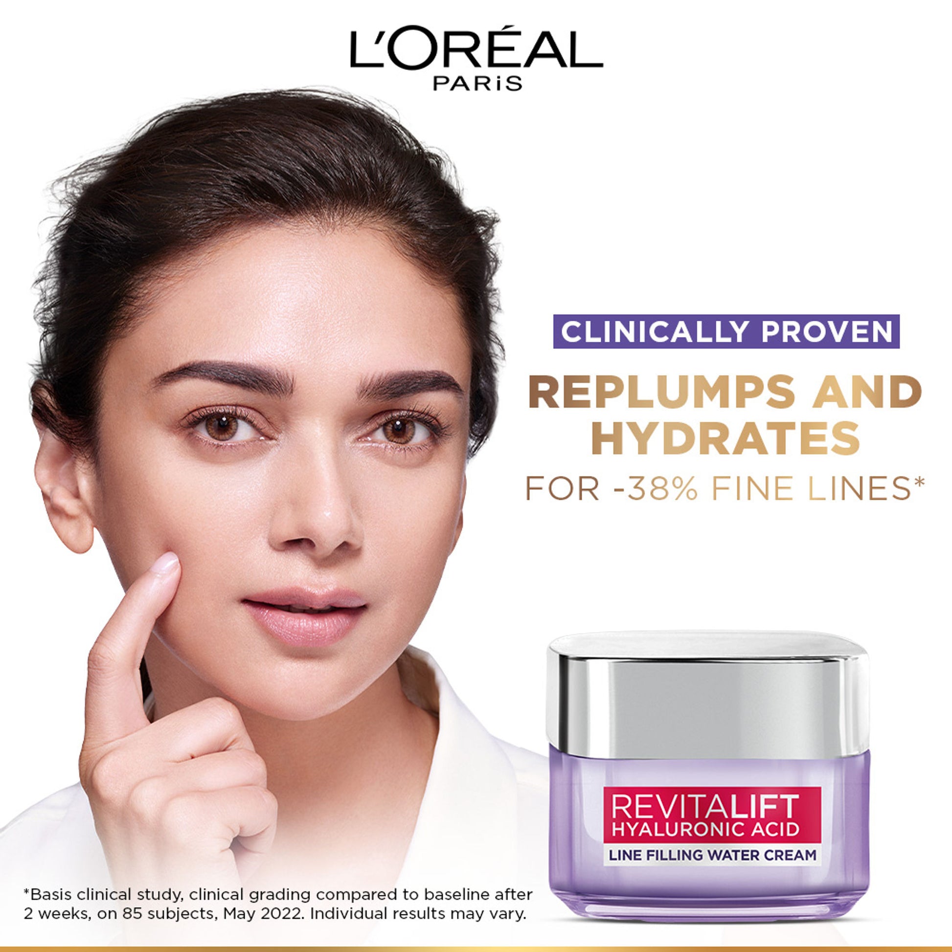 L'Oreal Paris Hyaluronic Acid Line Filling Water Cream with Ceramides for Hydration & Barrier Repair