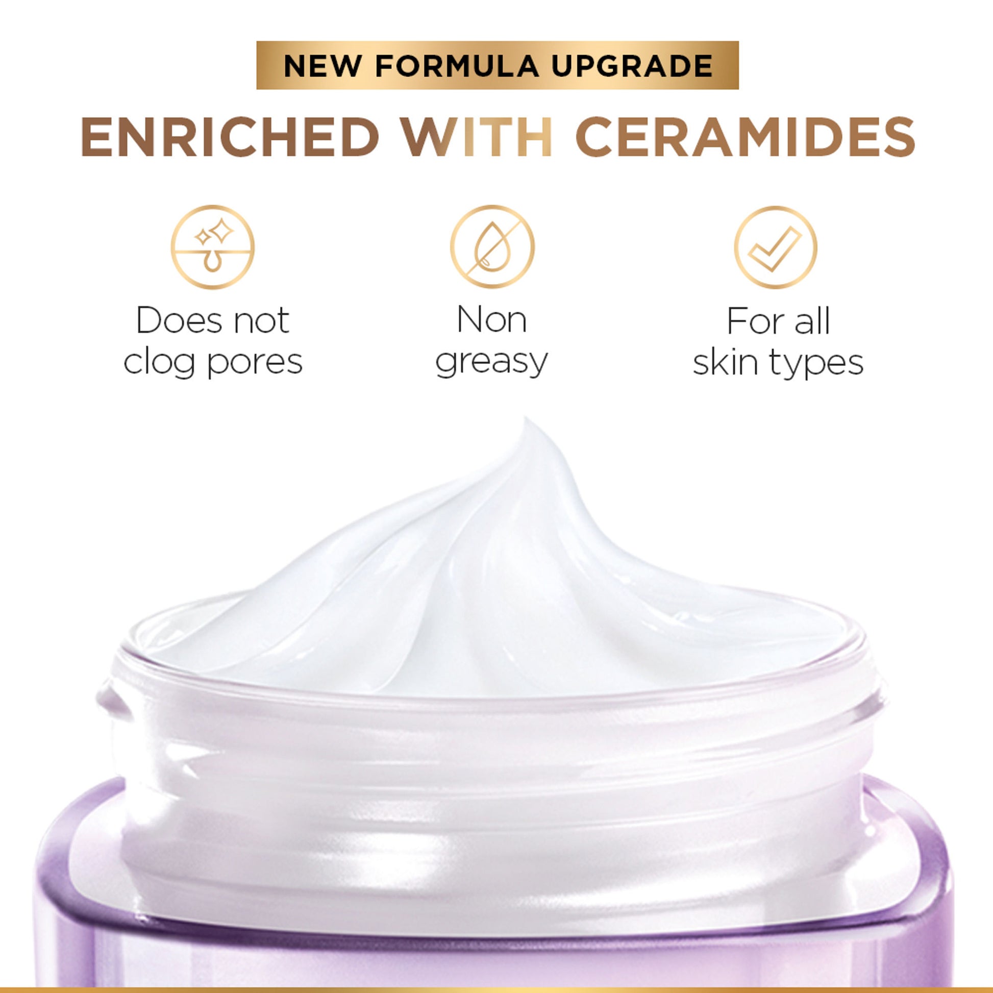 L'Oreal Paris Hyaluronic Acid Line Filling Water Cream with Ceramides for Hydration & Barrier Repair