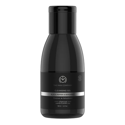 The Man Company Charcoal Cleansing Gel With Bergamot & Black Pepper