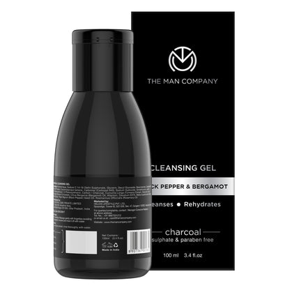 The Man Company Charcoal Cleansing Gel With Bergamot & Black Pepper