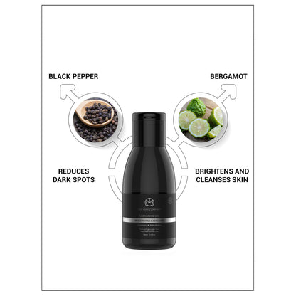 The Man Company Charcoal Cleansing Gel With Bergamot & Black Pepper