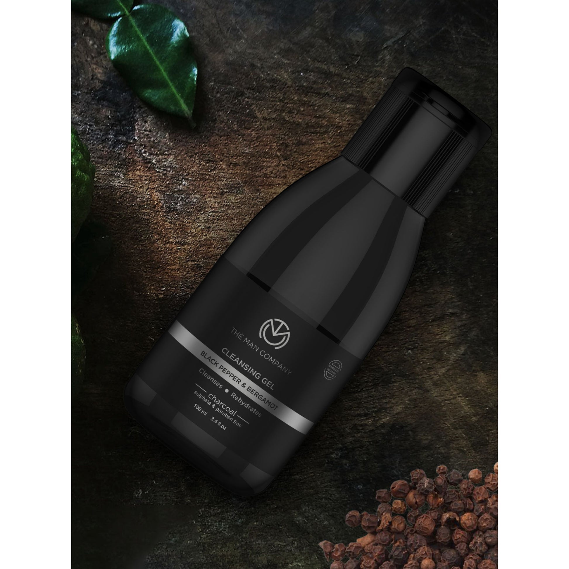 The Man Company Charcoal Cleansing Gel With Bergamot & Black Pepper