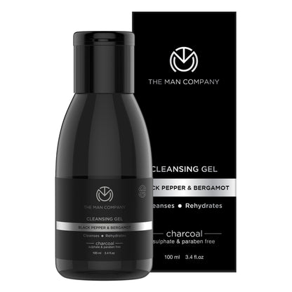 The Man Company Charcoal Cleansing Gel With Bergamot & Black Pepper