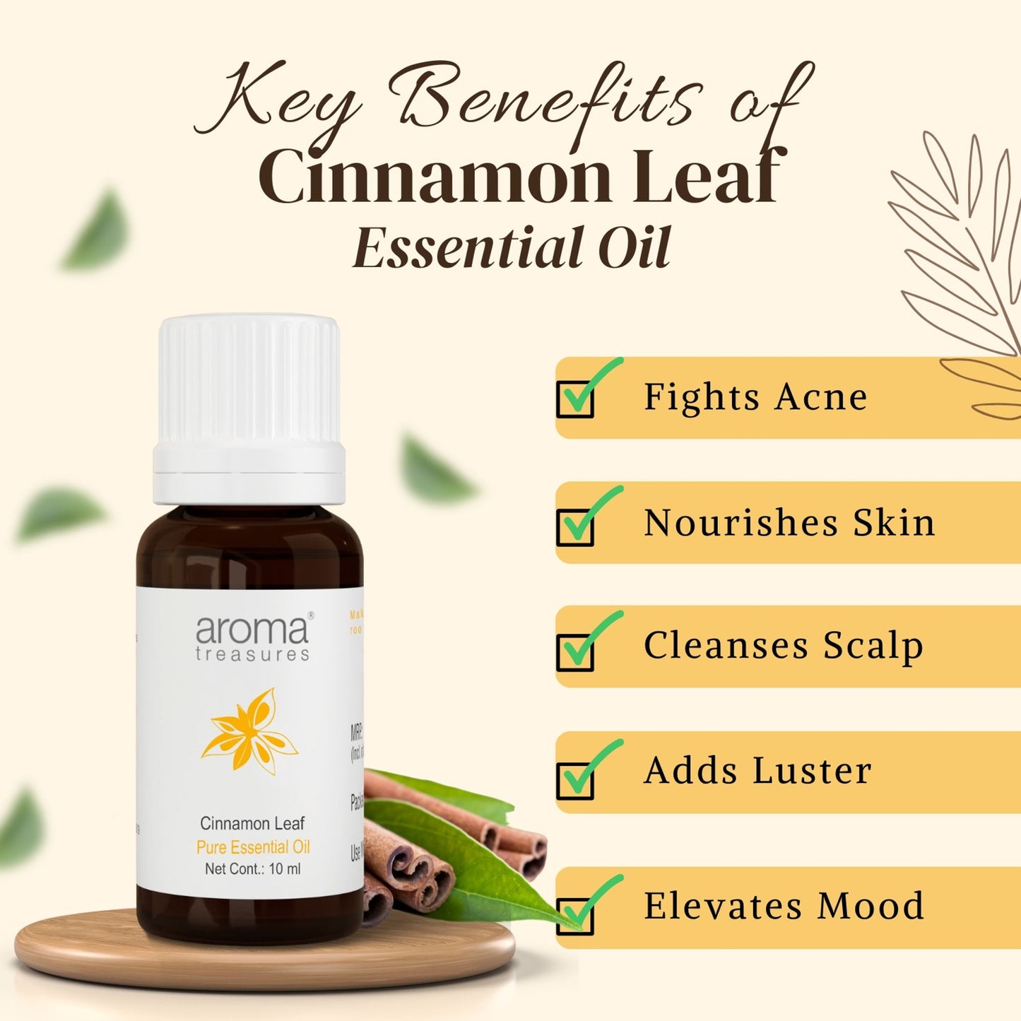 Aroma Treasures Cinnamon Leaf Pure Essential Oil