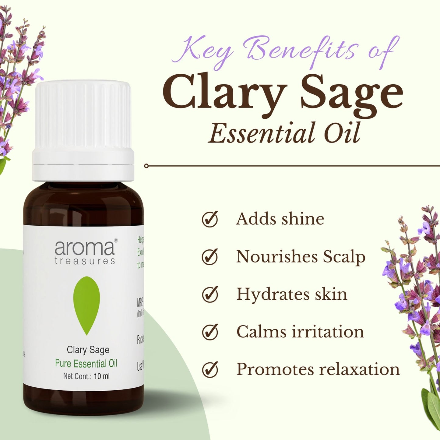 Aroma Treasures Clary Sage Pure Essential Oil