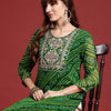 Dhiyona IE Bandhani Printed Gotta Patti Georgette Kurta