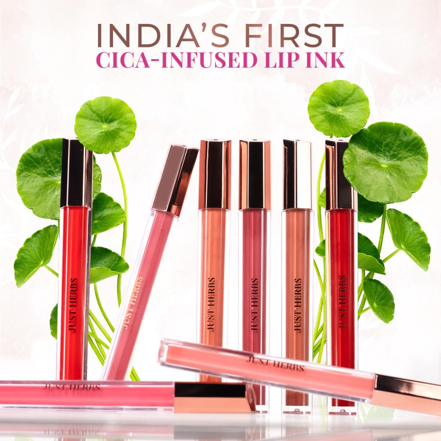 Just Herbs Plant-Powered Glossy Glass Lip Ink Long Stay Liquid Lipstick - Frosty Berry