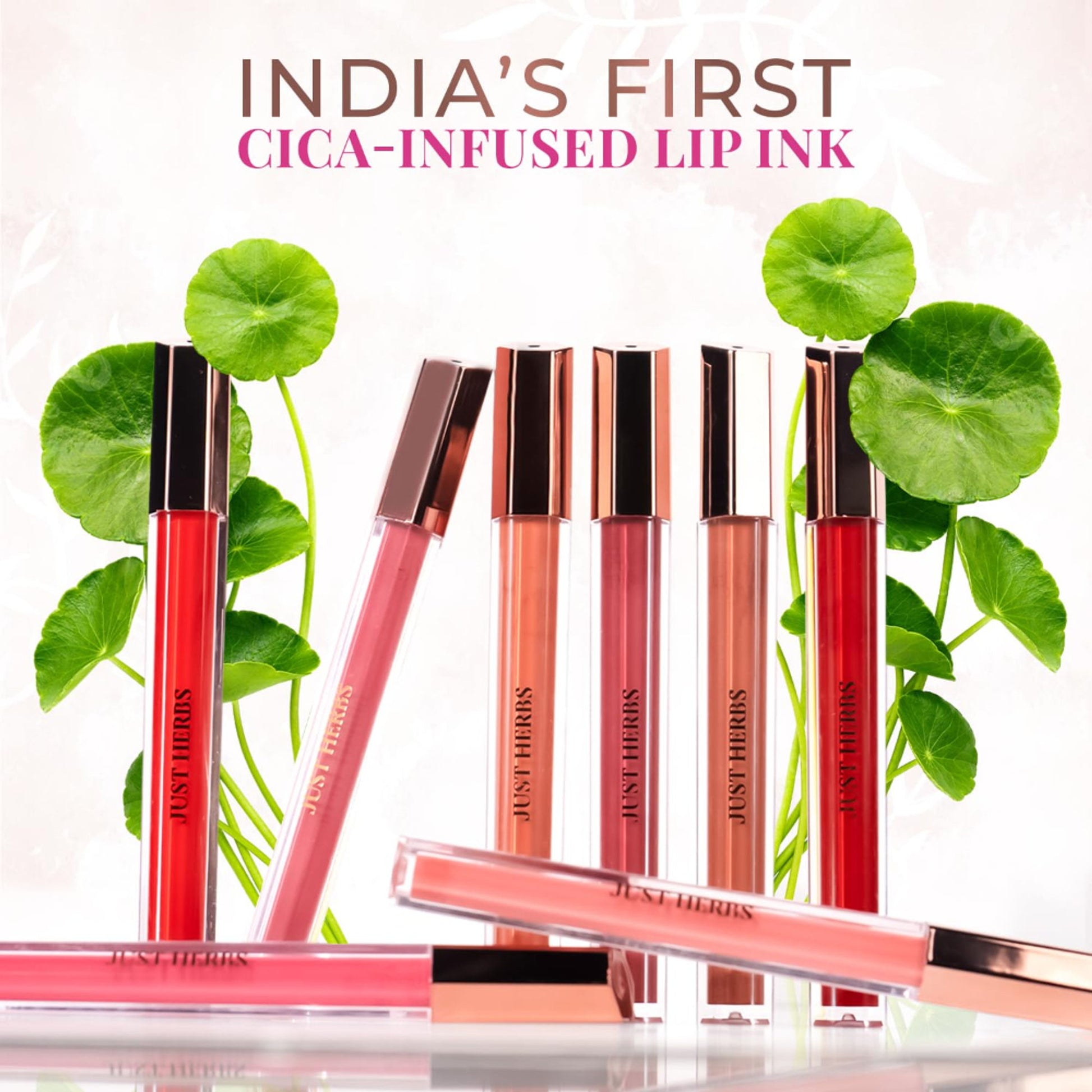 Just Herbs Plant-Powered Glossy Glass Lip Ink Long Stay Liquid Lipstick - Frosty Berry
