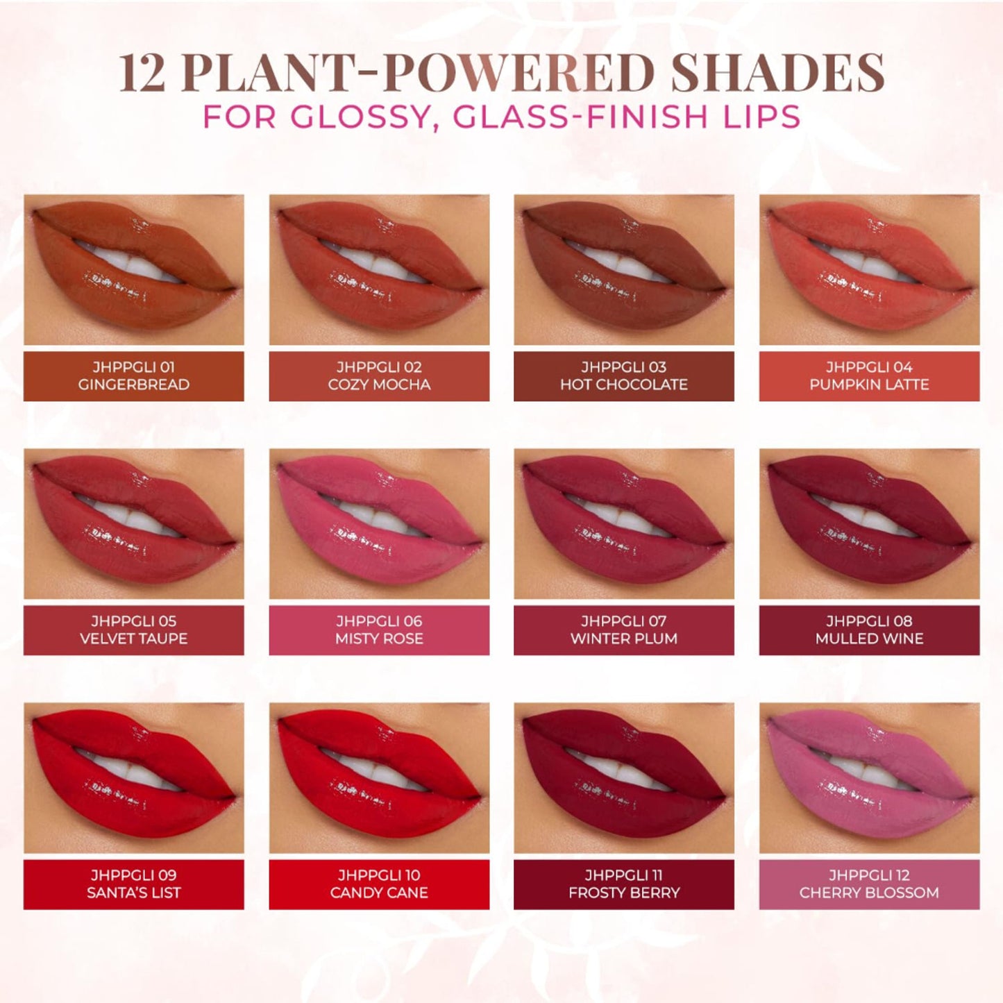 Just Herbs Plant-Powered Glossy Glass Lip Ink Long Stay Liquid Lipstick - Frosty Berry