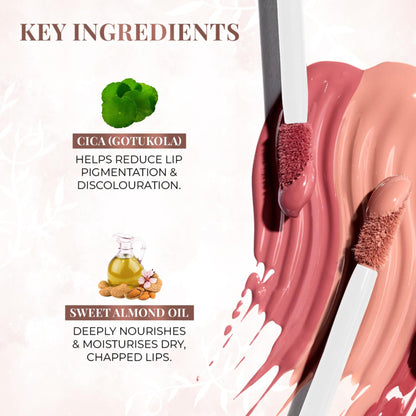 Just Herbs Plant-Powered Glossy Glass Lip Ink Long Stay Liquid Lipstick - Frosty Berry