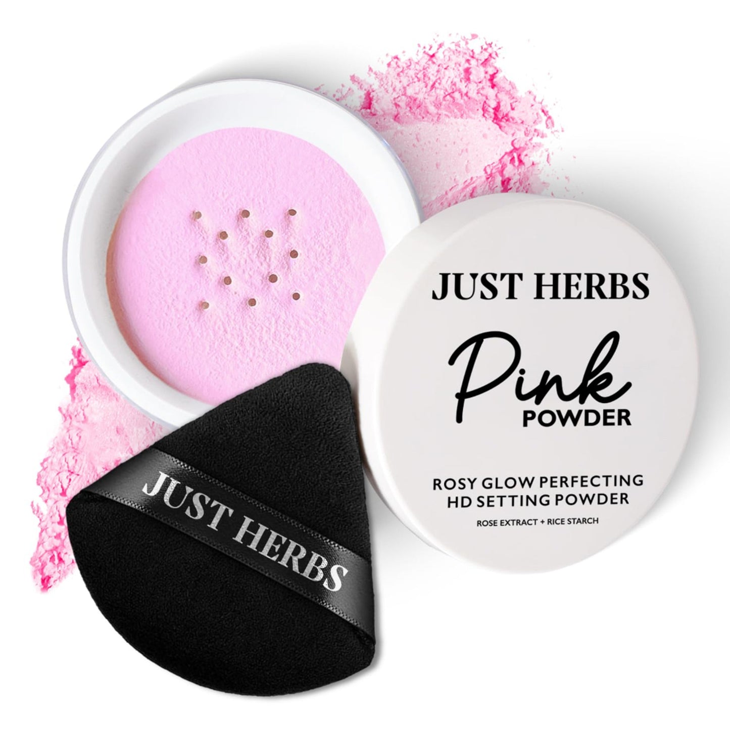 Just Herbs HD Setting Loose Powder - Pink