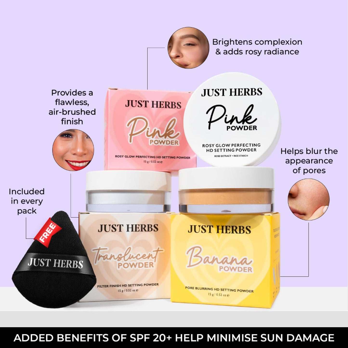 Just Herbs HD Setting Loose Powder - Translucent