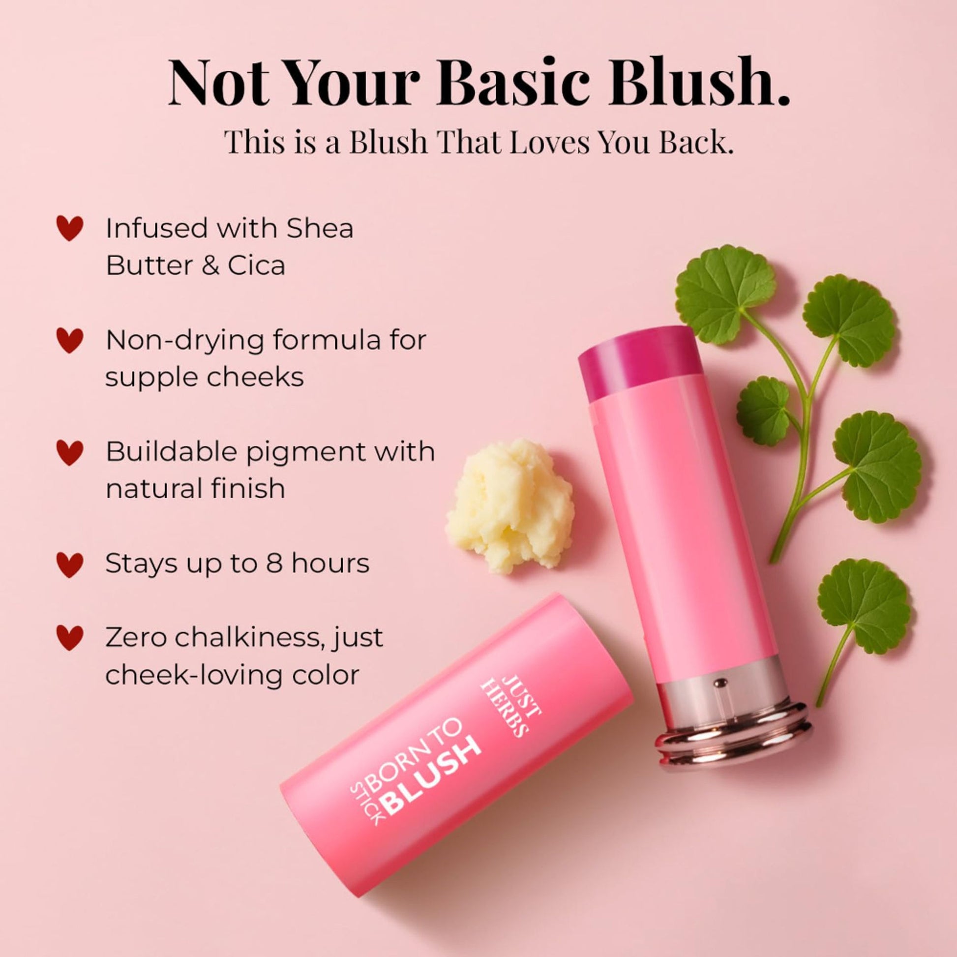 Just Herbs Born to Blush Stick - Pink Plush