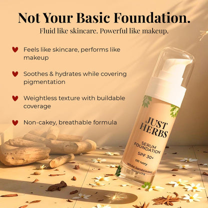 Just Herbs Serum Foundation SPF 30+ - 110 - Ivory