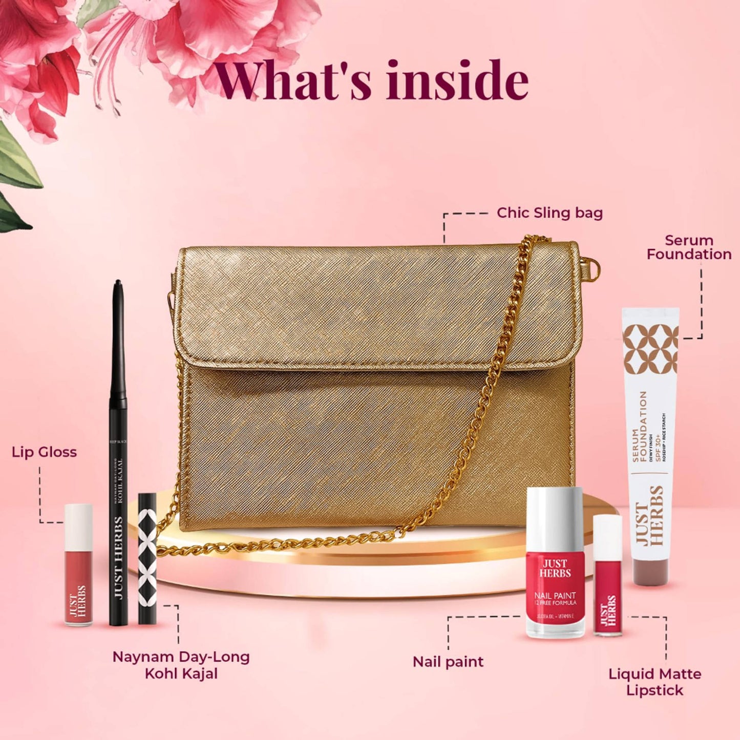 Just Herbs Naturally Chic Makeup Kit + Chic Sling Bag